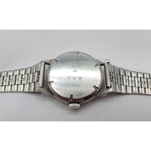 94 - A gentleman's Longines military issue 'Dirty Dozen' Wristwatch the black dial with luminous dot mark... 