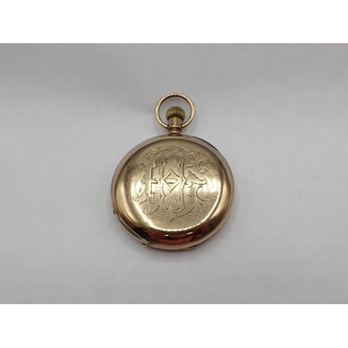 96 - A 9ct gold cased Half Hunter Pocket Watch by F A Chandler, Leamington Spa 'maker to the Admiralty', ... 