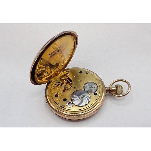 96 - A 9ct gold cased Half Hunter Pocket Watch by F A Chandler, Leamington Spa 'maker to the Admiralty', ... 