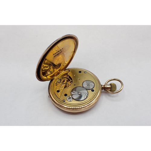 96 - A 9ct gold cased Half Hunter Pocket Watch by F A Chandler, Leamington Spa 'maker to the Admiralty', ... 