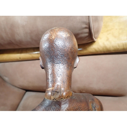 474 - A 19th Century Lay Figure with well carved face and working ball sockets 2ft 2in H