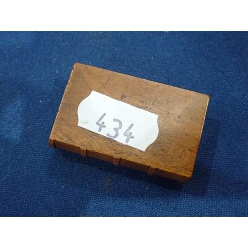 434 - A Collection of eleven rectangular wooden Snuff Boxes including a chip-carved rounded rectangular Bo... 