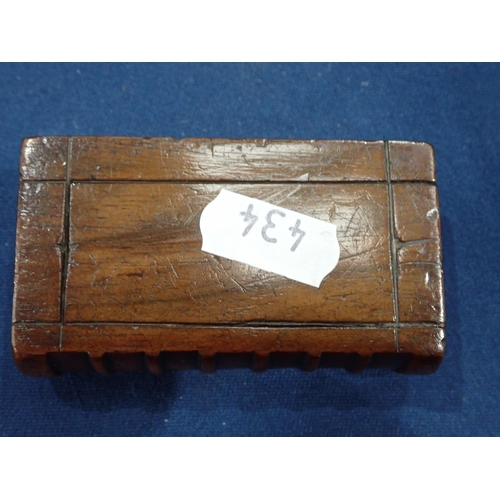 434 - A Collection of eleven rectangular wooden Snuff Boxes including a chip-carved rounded rectangular Bo... 