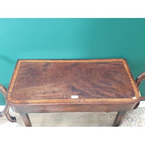 59 - *** WITHDRAWN ***  A 19th Century mahogany and crossbanded Side Table on square tapered supports and... 