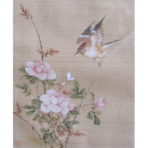 408 - CHINESE SCHOOL, 20th Century. A Bulbul, Sun Bird and other birds amongst foliage; three (3); an Ange... 