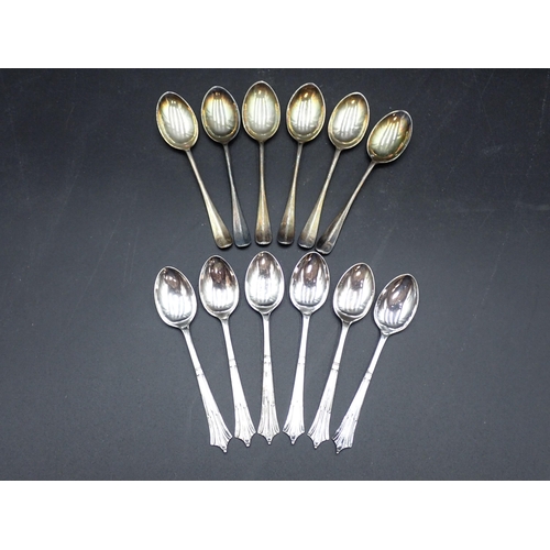 120 - Two Sets of six silver Coffee Spoons, Sheffield 1919 and Chester 1922