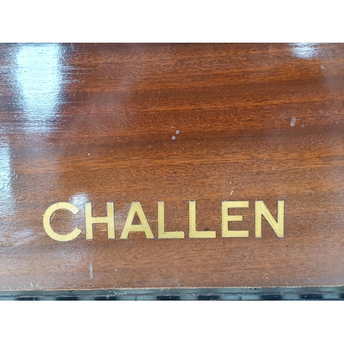 27 - A Mahogany Upright Piano by Challen.