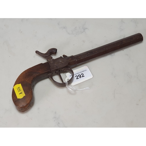 292 - A 19th Century Percussion Pistol, 10