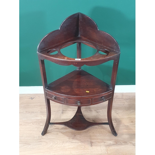 294 - A 19th Century mahogany corner Washstand 3ft 5in H x 1ft 11in W