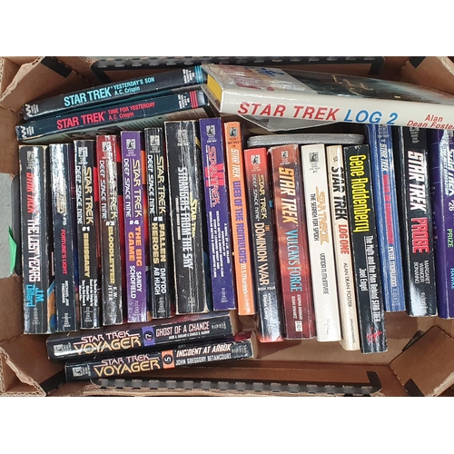 324 - Two Boxes of Magazines and Books including Star Trek and X Files.