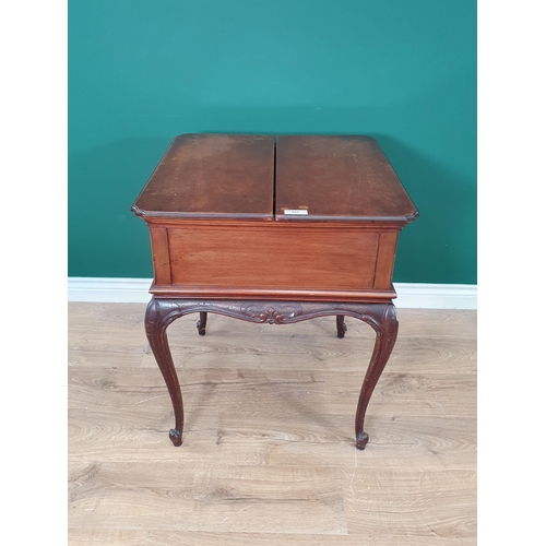 An Edwardian walnut Cocktail by Mappin & b with fold out lid