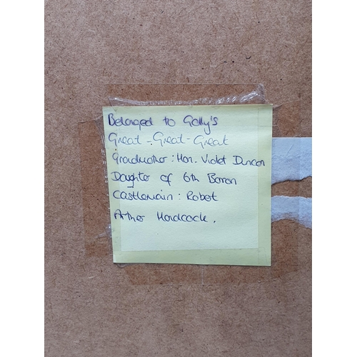 620 - ******** WITHDRAWN *********

An antique lace and mother of pearl Fan in frame