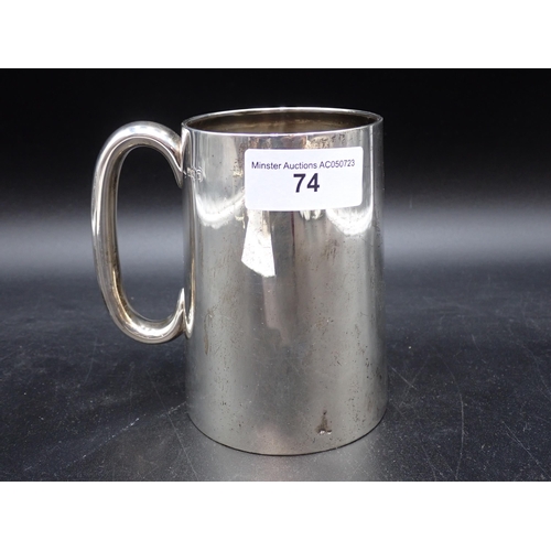 74 - An Edward VII silver Pint Mug, Sheffield 1905, 310gms