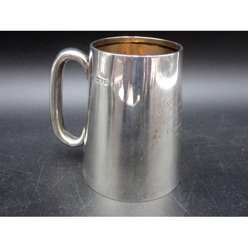 75 - A George V silver Christening Mug with presentation inscription, Chester 1914