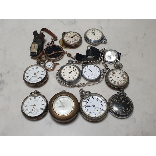 234 - A collection of assorted Pocket Watches, to include a Longines, various silver types, a 9ct gold Wri... 