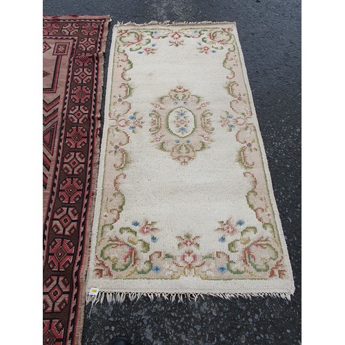 745 - A Chinese Rug, a Persian style Rug with geometric design A/F, and another Rug