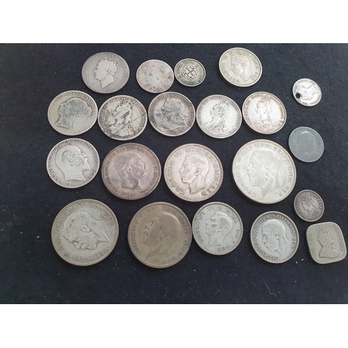 206 - A collection of mainly British Coins, to include Crowns 1844 and 1935, Half Crown 1823 (shield in ga... 