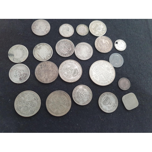 206 - A collection of mainly British Coins, to include Crowns 1844 and 1935, Half Crown 1823 (shield in ga... 