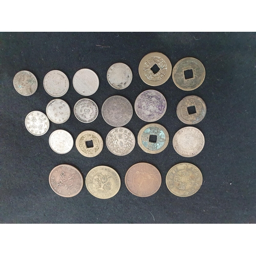 220 - China - Empire and Republic small change, to include copper and brass cash Coins, silver 10 & 20 Cen... 