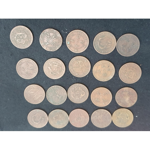 220 - China - Empire and Republic small change, to include copper and brass cash Coins, silver 10 & 20 Cen... 