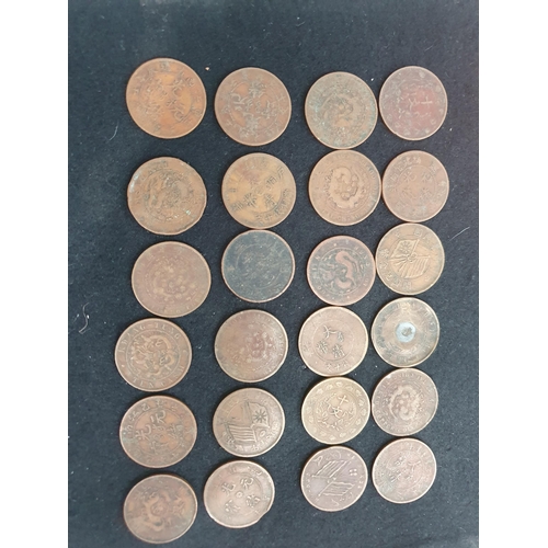 220 - China - Empire and Republic small change, to include copper and brass cash Coins, silver 10 & 20 Cen... 