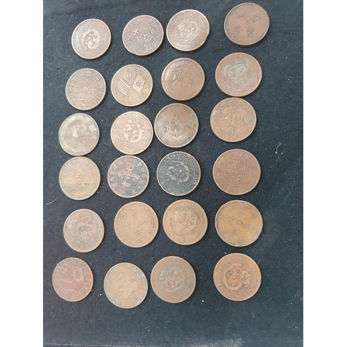 220 - China - Empire and Republic small change, to include copper and brass cash Coins, silver 10 & 20 Cen... 