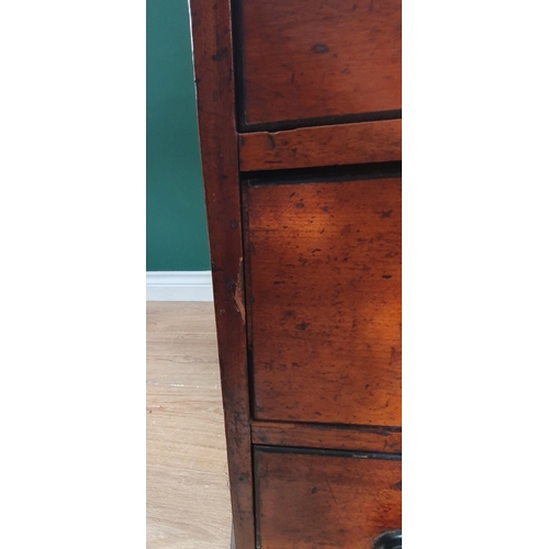 473 - A Victorian mahogany and pine Clerk's Desk with rosewood crossbanding fitted eight drawers 3ft 8in H... 