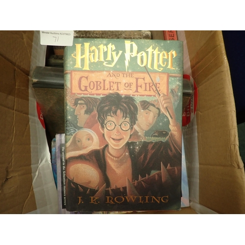 45 - A Box of Books including Harry Potter (x4), Rolling Stones, Bob Dylan, Leaves of Grass, etc