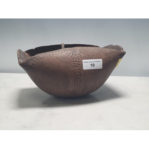 10 - A hand carved Kenyan Turkana wood Bowl