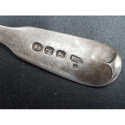 105 - Six 19th Century silver Teaspoons, fiddle pattern engraved crests, Exeter 1835, London 1829 etc and ... 