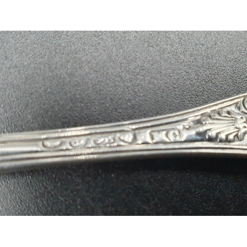 130 - Seven 19th Century silver Teaspoons, Kings pattern, various dates and another, hour glass pattern