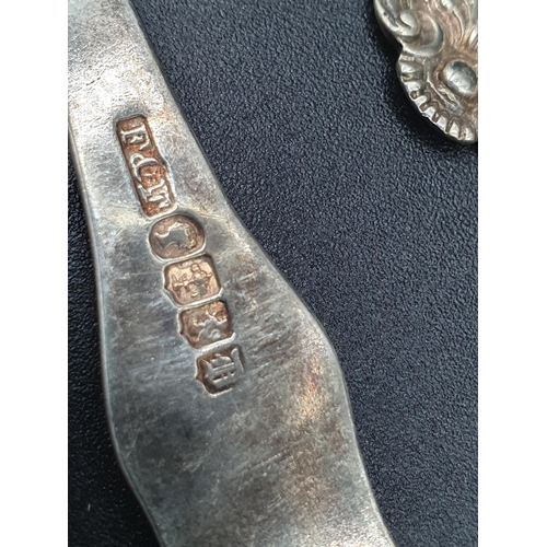 145 - Eight Victorian silver Teaspoons, queen's pattern, engraved initials, Glasgow 1848, maker: Finley & ... 