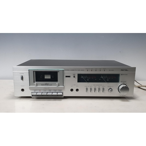 23 - A Pioneer PL-12D Belt Drive Turntable, a Rotel RD-500 Stereo Cassette Tape Deck, a Rotel RA-610 Soli... 