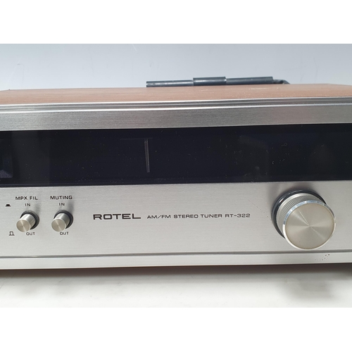 23 - A Pioneer PL-12D Belt Drive Turntable, a Rotel RD-500 Stereo Cassette Tape Deck, a Rotel RA-610 Soli... 