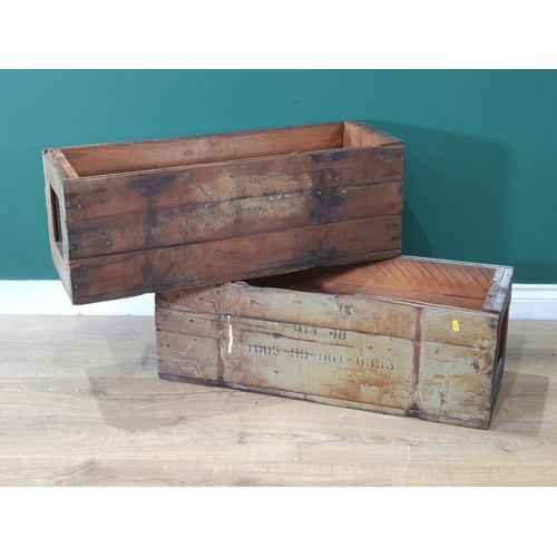 26 - Two wooden Ammunition Crates, 2ft 8