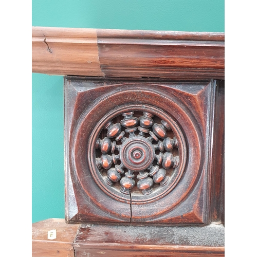 267 - A Moorish style Fire Surround with design of circular  spindled panels and other spindled panels wit... 