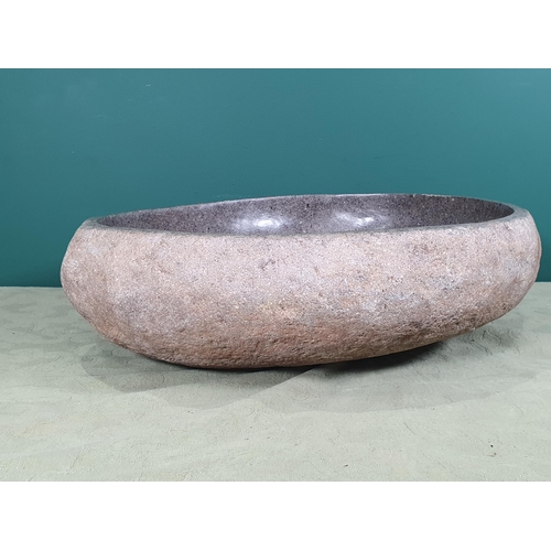 285 - An oval pebble stone Sink, 21