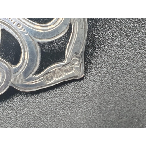 33 - An Edward VII silver Buckle with engraved leafage scroll design, Chester 1901