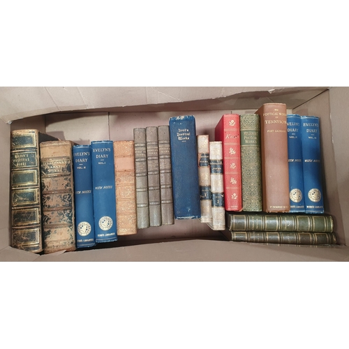 395 - A quantity of Books including Shakespeare's Dramatic Works, Poetry, Evelyn's Diary, etc