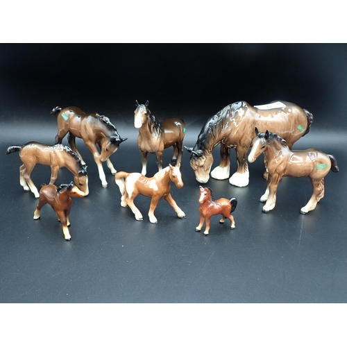 47 - Five Beswick Horses and three others