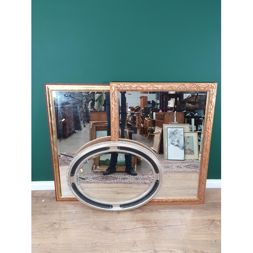 709 - A modern gilt framed Wall Mirror, 3ft 8