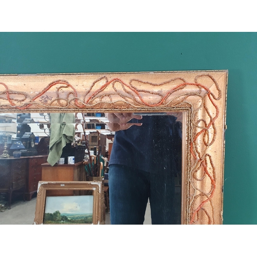 709 - A modern gilt framed Wall Mirror, 3ft 8