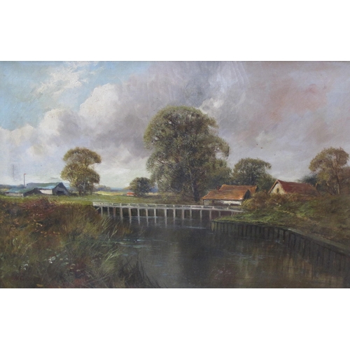 400A - HENRY COOPER. The River Lea near Waltham, signed and dated 1909, inscribed on the reverse as title, ... 