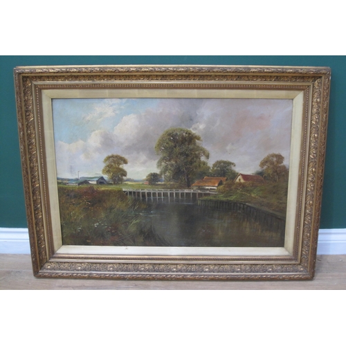 400A - HENRY COOPER. The River Lea near Waltham, signed and dated 1909, inscribed on the reverse as title, ... 