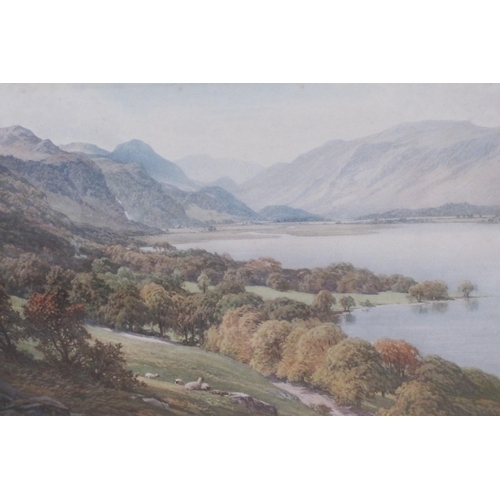 401 - ENGLISH SCHOOL. Lake District Landscape, colour reproduction, 18 x 26in; and two prints after Alfred... 