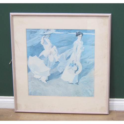 410 - AFTER JONQUIN SOROLLA. 'Despues del Bano', colour reproduction, 24 x 20in; one other reproduction af... 