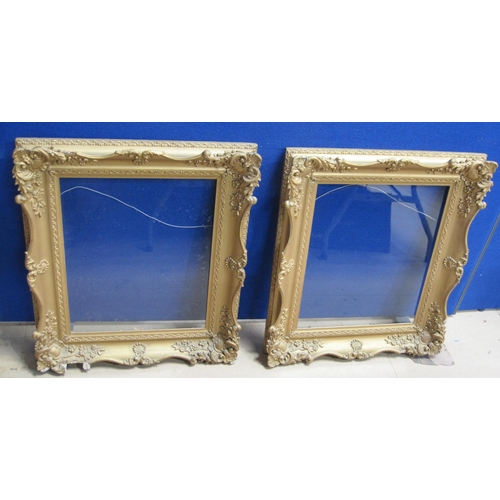 415 - A 19th Century rosewood veneer Frame, rebate size 18½ x 14¾in; together with two 19th Century gilded... 