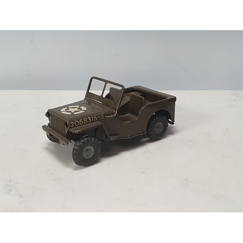 479 - A Triang model of Army Jeep, 5 1/2in L