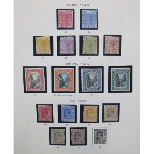 401 - A Stamp Collection for Bahamas/Bermuda; and The Saints (St Lucia, Vincent, Kitts and Nevis), QuV-KGV... 