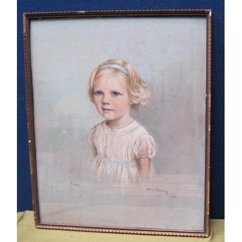 443 - NESTO WARREN 'Susan' - Study of a Girl, signed and dated 1935, pastel, 22 x 18 in